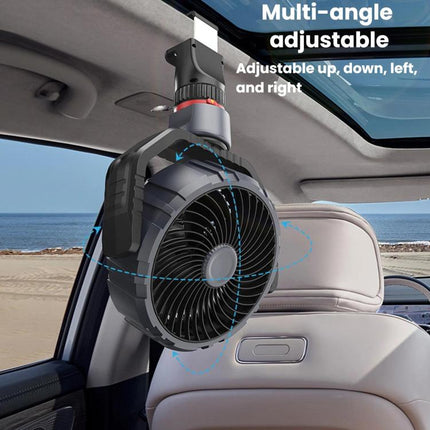F8104 Stepless Speed Regulation Quiet Car Fan 12V/24V Angle Adjustable Truck Cooling Fan, F8104
