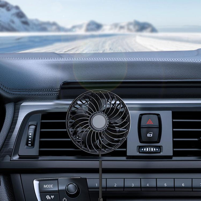 F4201 3-Speed Air Vent Quiet Fan Universal USB Mini Car Fan, F4201