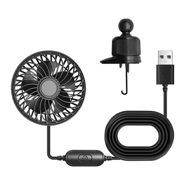 F4201 3-Speed Air Vent Quiet Fan Universal USB Mini Car Fan, F4201