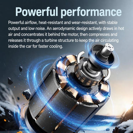 F4201 3-Speed Air Vent Quiet Fan Universal USB Mini Car Fan, F4201