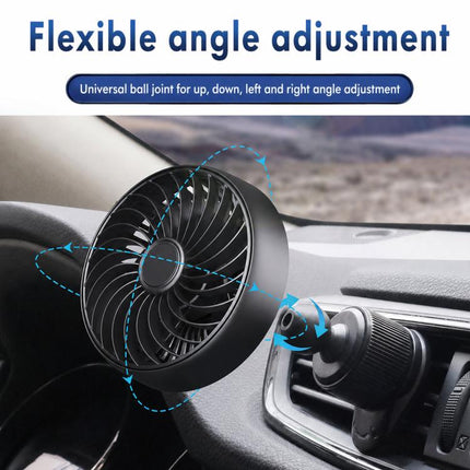 F4201 3-Speed Air Vent Quiet Fan Universal USB Mini Car Fan, F4201