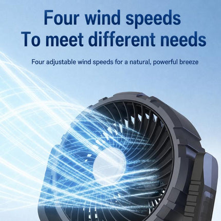 F8105 Oscillating Outdoor Fan With LED Light Remote Control Rechargeable Portable Fan, F8105