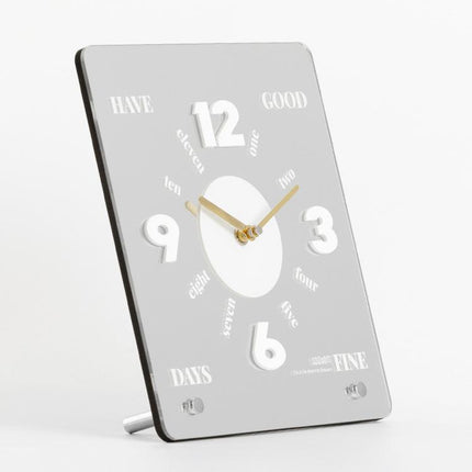 wozoom Modern Minimalist Desk Clock  Acrylic Mirror Table Clock With Silent Non-Ticking Quartz Movement