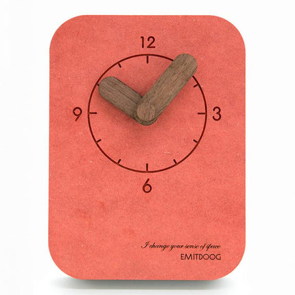 wozoom Silent Desk Clock Small Wooden Table Wall Clock