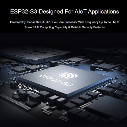 Waveshare ESP32-S3 1U-N16R8 Microcontroller 2.4GHz Wi-Fi Development Board 240MHz Dual Core Processor, Without Header, With Pre-soldered Headers