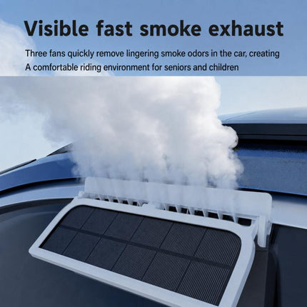 L6189 Solar Powered Car Exhaust Fan With Strobe Warning Light Interior Air Circulation Fan