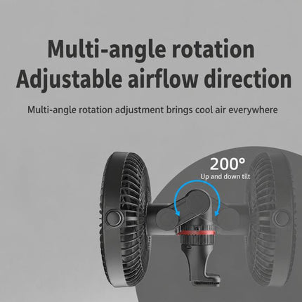 Brushed Motor Car Fan 5-Blade High Wind Silent Vehicle Fan, Non-reversible, Reversible