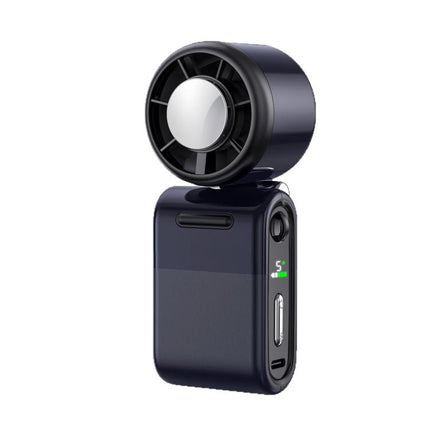 Semiconductor Ice Cooling Handheld Fan 5-Speed Turbo Mini Pocket Fan USB-C Rechargeable Small Personal Fan