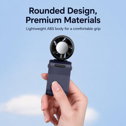 Semiconductor Ice Cooling Handheld Fan 5-Speed Turbo Mini Pocket Fan USB-C Rechargeable Small Personal Fan
