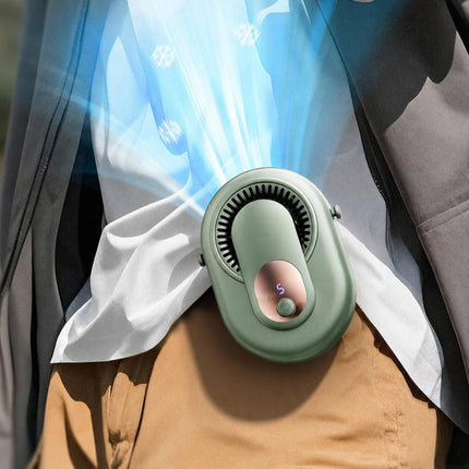Y10 Portable Waist Fan With Power Display Rechargeable Neck Fan For Outdoor Use
