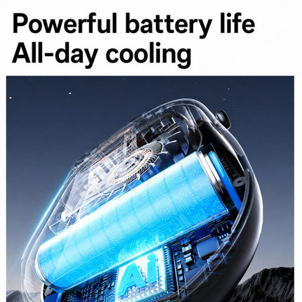 Y10 Portable Waist Fan With Power Display Rechargeable Neck Fan For Outdoor Use