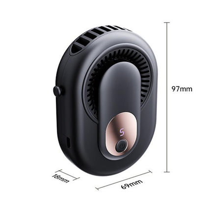 Y10 Portable Waist Fan With Power Display Rechargeable Neck Fan For Outdoor Use