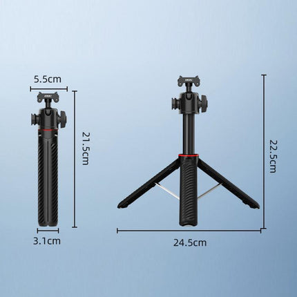 For Insta360 Ace Pro / 2 / X5 BRDRC Quick-Release Tripod Head Extension Selfie Stick