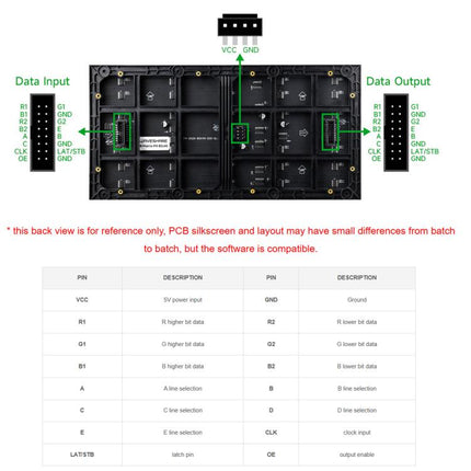 Waveshare 34431 RGB Full-color LED Matrix Panel, 4mm Pitch, 80×40 Pixels, Adjustable Brightness, 34431