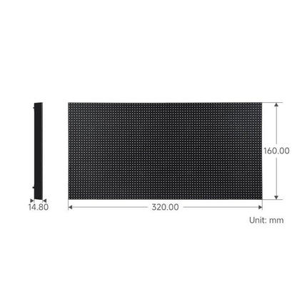 Waveshare 34431 RGB Full-color LED Matrix Panel, 4mm Pitch, 80×40 Pixels, Adjustable Brightness, 34431