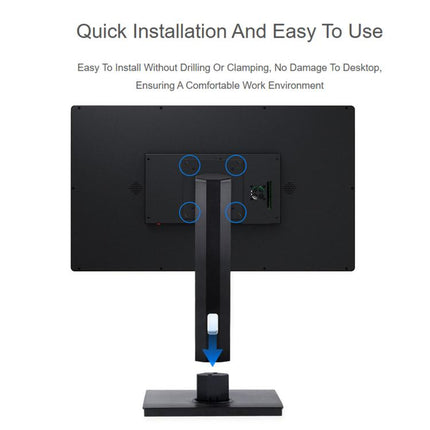Waveshare 34443 VESA Desktop Monitor Stand For 21.5~ 27inch Monitors With 75 × 75 / 100 × 100 mm VESA Mounting Holes, 21.5~ 27inch