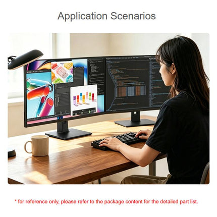 Waveshare 34443 VESA Desktop Monitor Stand For 21.5~ 27inch Monitors With 75 × 75 / 100 × 100 mm VESA Mounting Holes, 21.5~ 27inch
