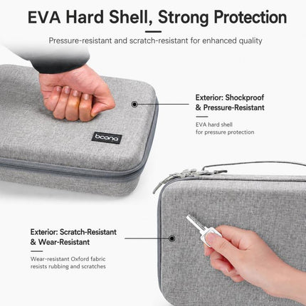 Baona BN-F029 Hard EVA Electronic Organizer Travel Case Double Layer Tech Bag