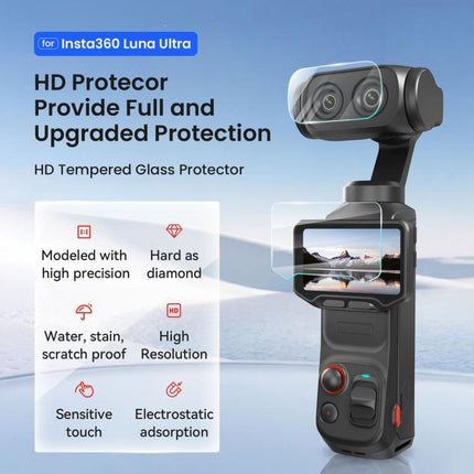 For Insta360 Luna Ultra aMagisn 9H Tempered Glass Screen Protector Screen & Lens Protective Film, 1+1 Pack, 2+2 Pack