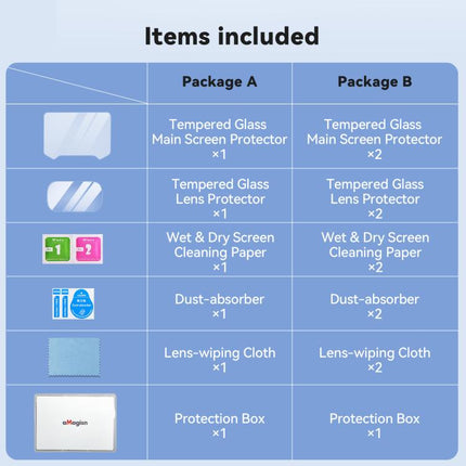 For Insta360 Luna Ultra aMagisn 9H Tempered Glass Screen Protector Screen & Lens Protective Film, 1+1 Pack, 2+2 Pack