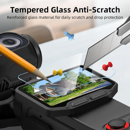 For Insta360 Luna Ultra BRDRC Jet Lens Protector AR Tempered Glass Screen Protector, Screen Protector+Tool, Lens+Screen Protector+Tool