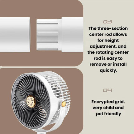 Home Use High-Power Extendable Desktop/Floor Fan