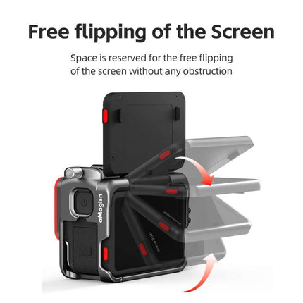 AMagisn Metal Frame Case For Insta360 Ace Pro 2 / Ace Pro / Ace Aluminum Utility Cage With Cold Shoe