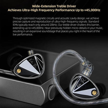 KZ Vader Pro Hifi Bass 6-Driver Dynamic Music In Ear 1.2m Wired Earphones, HM Curve Standard, HM Curve With Mic, Bass Enhanced Standard, Bass Enhanced With Mic, HM Curve With Mic Type-C, Bass Enhanced With Mic Type-C