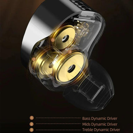 KZ Vader Pro Hifi Bass 6-Driver Dynamic Music In Ear 1.2m Wired Earphones, HM Curve Standard, HM Curve With Mic, Bass Enhanced Standard, Bass Enhanced With Mic, HM Curve With Mic Type-C, Bass Enhanced With Mic Type-C