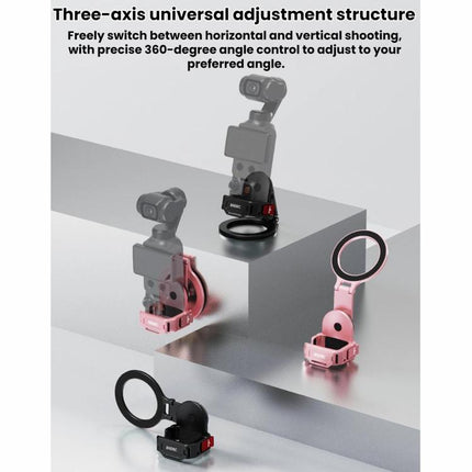 For DJI Osmo Pocket 4 / 4 Pro / 3 BRDRC Teleprompter Magnetic Holder Cold Shoe Extender Phone Clip