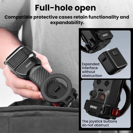 For DJI Osmo Pocket 4 / 4 Pro / 3 BRDRC Teleprompter Magnetic Holder Cold Shoe Extender Phone Clip