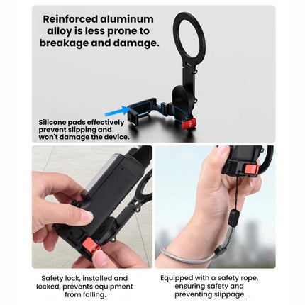 For DJI Osmo Pocket 4 / 4 Pro / 3 BRDRC Teleprompter Magnetic Holder Cold Shoe Extender Phone Clip