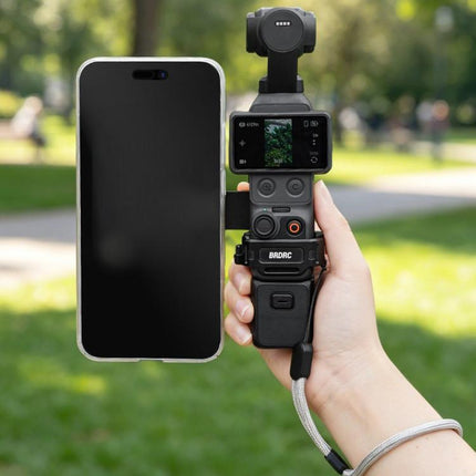 For DJI Osmo Pocket 4 / 4 Pro / 3 BRDRC Teleprompter Magnetic Holder Cold Shoe Extender Phone Clip