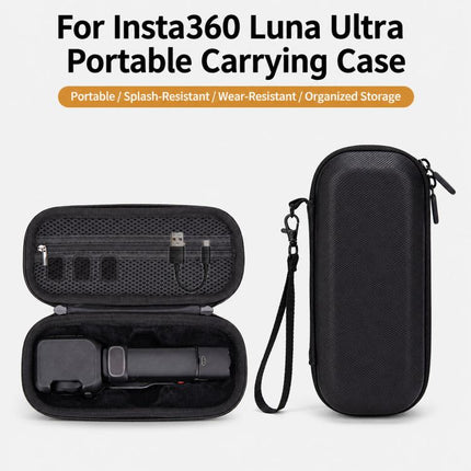 For Insta360 Luna Ultra Portable Carrying Case Hard EVA Travel Storage Bag with Carabiner