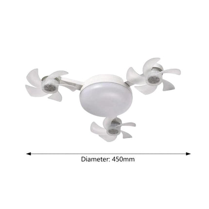 E27 Screw Base Ceiling Fan Light High Air Volume Quiet Fan Lamp For Living Room, 45cm 3-Head, 50cm 4-Head