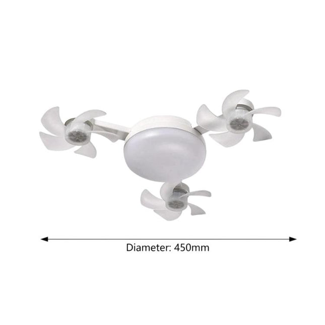 E27 Screw Base Ceiling Fan Light High Air Volume Quiet Fan Lamp For Living Room, 45cm 3-Head, 50cm 4-Head