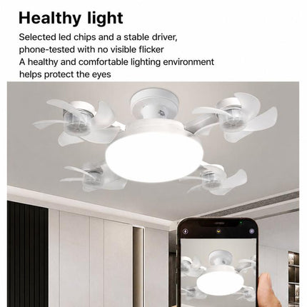 E27 Screw Base Ceiling Fan Light High Air Volume Quiet Fan Lamp For Living Room, 45cm 3-Head, 50cm 4-Head