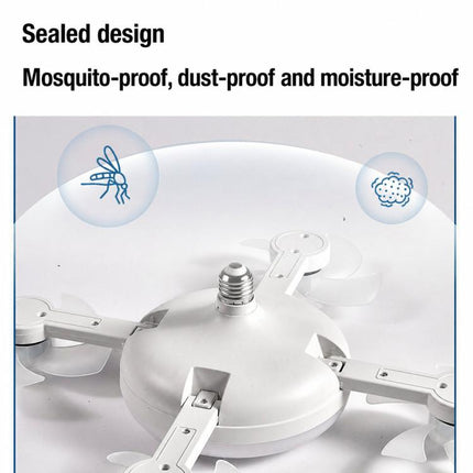 E27 Screw Base Ceiling Fan Light High Air Volume Quiet Fan Lamp For Living Room, 45cm 3-Head, 50cm 4-Head