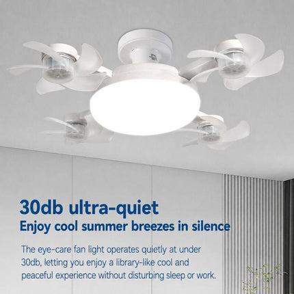 E27 Screw Base Ceiling Fan Light High Air Volume Quiet Fan Lamp For Living Room, 45cm 3-Head, 50cm 4-Head