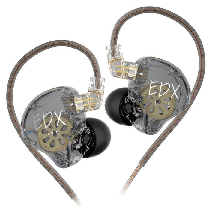 KZ-EDX Lite Internal-Magnet Dynamic Driver 1.2m Wired Earphones Deep Bass Detachable Cable Music Gaming Earbuds, Translucent Gray Standard, Translucent Gray With Mic, Transparent Standard, Transparent With Mic, Translucent Gray With Mic Type-C         ...