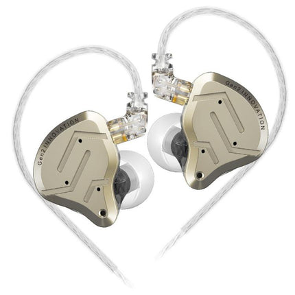 KZ-ZSN PRO 2 Hybrid Dynamic + Balanced Armature In-Ear 1.2m Wired Earphones Stage Vocals Music Gaming Hi-Fi Earbuds, Blue Black Standard, Blue Black With Mic, Silver Standard, Silver With Mic, Gold Standard, Gold With Mic