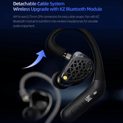 KZ-AM16 Dedicated Low-Frequency Drivers Music Gaming Hi-Fi 1.2m Wired Earphones, Balanced Standard 3.5mm, Balanced With Mic 3.5mm, Bass Enhanced Standard 3.5mm, Bass Enhanced With Mic 3.5mm, Balanced With Mic Type-C, Bass Enhanced With Mic Type-C