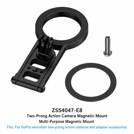 Magnetic Action Camera Mount Base, Universal 2-Prong Ball Joint, For Insta360 GO 3/3S Quick Release, For GoPro 13 Quick Release, For DJI Action 5 Pro/4/3/2 Quick Release, For 1/4inch Screw Hole Camera, Universal 17mm Ball Joint                         ...