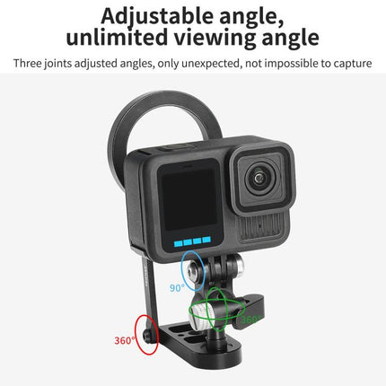 Magnetic Action Camera Mount Base, Universal 2-Prong Ball Joint, For Insta360 GO 3/3S Quick Release, For GoPro 13 Quick Release, For DJI Action 5 Pro/4/3/2 Quick Release, For 1/4inch Screw Hole Camera, Universal 17mm Ball Joint                         ...