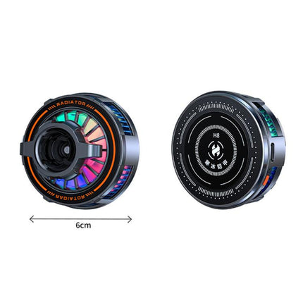 17mm Ball Joint Magnetic Phone Cooler 3-Speed Semiconductor Cooling Fan, H8A Cooler Only, with Air Vent Clip C50, with Telescopic Suction Mount C12, with Desktop Live Stand A124, with Floor Tripod KP002, with Air Vent Hook C49