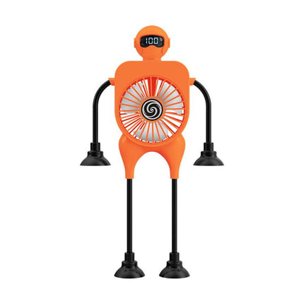 F17 Smart Digital Display Suction Cup Robot Fan 100 Speed Levels Desktop Fan
