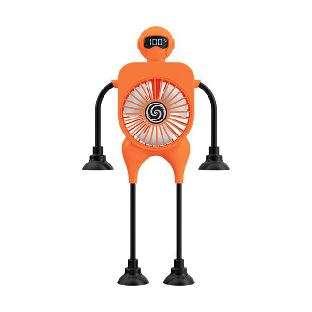 F17 Smart Digital Display Suction Cup Robot Fan 100 Speed Levels Desktop Fan