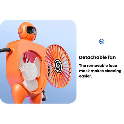 F17 Smart Digital Display Suction Cup Robot Fan 100 Speed Levels Desktop Fan