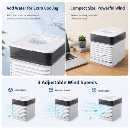 Mini USB Air Cooler Desktop Portable Cooling Fan, 18x15.5x17cm
