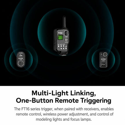 Studio Light Camera Flash Trigger, Godox Transmitter, Godox FT16 Receiver, Godox FT16 Transmitter+Receiver, Godox FT16 Transmitter+2 Receiver, Godox FT16 Transmitter+3 Receiver, Godox FT16-S Receiver, Godox FT16-S Transmitter+Receiver                  ...